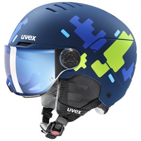 우벡스uvex rocket jr visor () 키즈 스키 스노우 보드 바이저 헬멧 매트 컬러 다이얼 식 사이즈