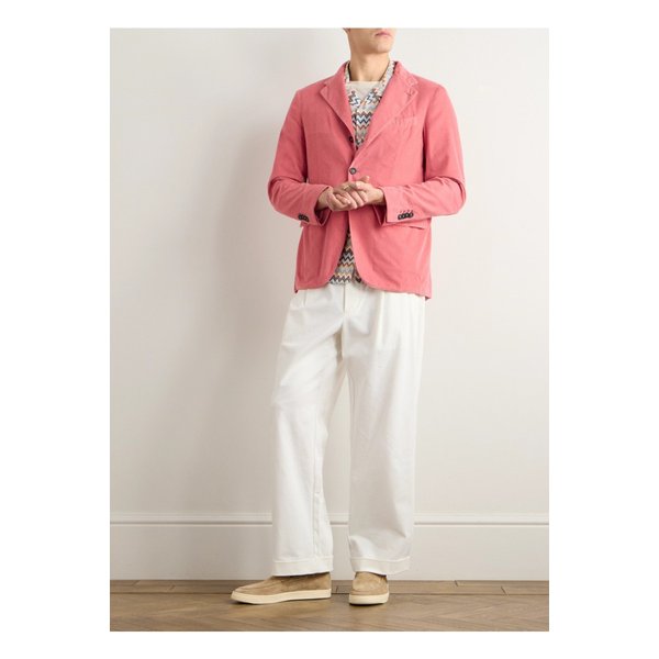 캐치2 슬림핏 코튼 코듀로이 블레이저 핑크 1647597354974706