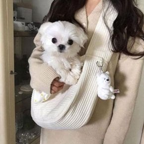 반려동물 슬링백 넓은 스트랩 소지품 보관 편한 가방 WC0C85A