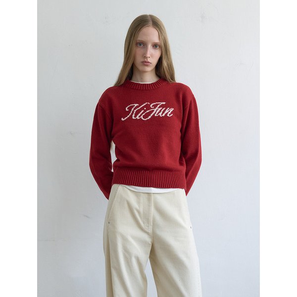 Signature Logo Knit Red