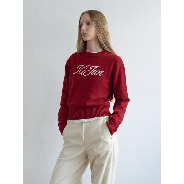 Signature Logo Knit Red