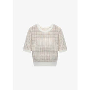 [25 S/S] 체크텍스쳐 니트 풀오버 ITP3KPO110