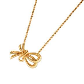 [925 silver] KNOT FEMININE GOLD NECKLACE