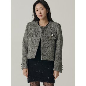 Ciara Herringbone Wool Jacket_Black