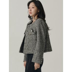 Ciara Herringbone Wool Jacket_Black