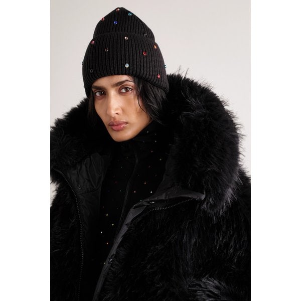 골드버그 드림 크리스탈 장식 리브 니트 비니 46376663162919545