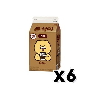 춘식이 커피우유 팩음료 500ml x 6개