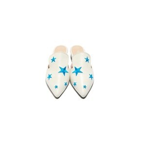 Starry Flat mules - White