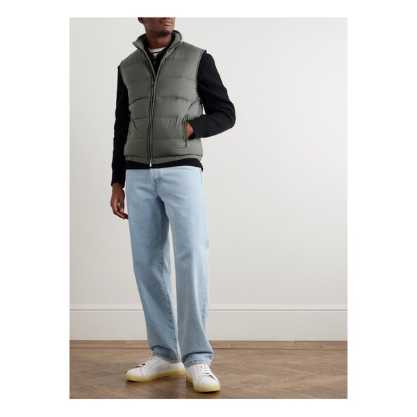 슬림핏 퀼팅 레인 시스템® 셸 다운 질레 그레이 1647597345219179