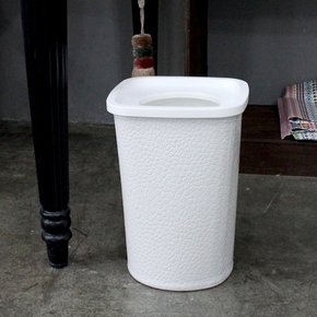 가죽 정사각 오픈 휴지통 7L