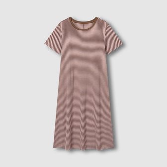 JAJU 여 소프트 반팔 파자마 원피스 J206203067065