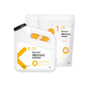 레인보우샵 과탄산소다 프리미엄 왕톡톡이 리필 세트  (1kg용기1개 + 1kg 리필2개)