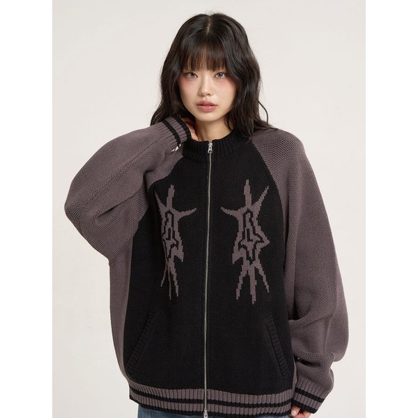 spark 레글런 니트집업