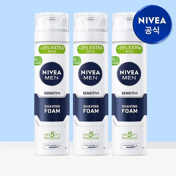 맨 센서티브 쉐이빙 폼 250ml 3개