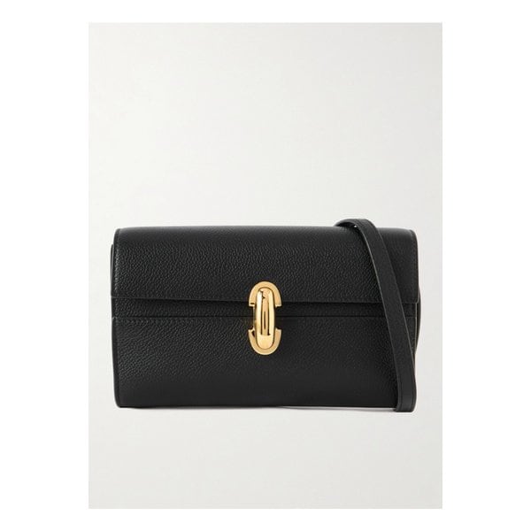 사베트 시메트리 미니 텍스처 가죽 숄더 백 블랙 46376663162908816