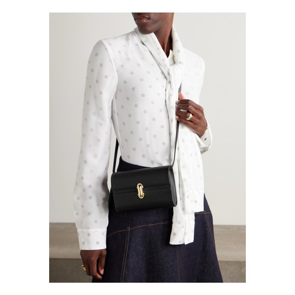 사베트 시메트리 미니 텍스처 가죽 숄더 백 블랙 46376663162908816