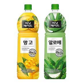 [한번에먹자] 미닛메이드 망고 1.5L 3페트 + 미닛메이드 알로에 1.5L 3페트, 총 6페트