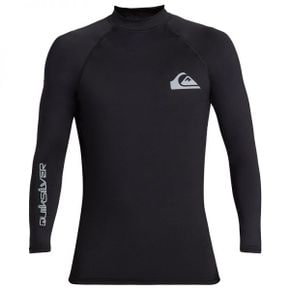 키즈 Quiksilver 빅 키즈 에브리데이 긴팔 롱슬리브 UPF 50 서프 티셔츠 - 블랙 8634340