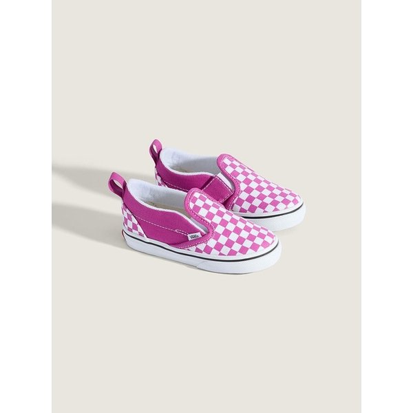 [반스 공식] 토들러 슬립온 벨크로 컬러 띠어리 체커보드/ VN000D0SZ1N1