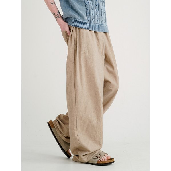 턴 다잉 라이크린넨 밴딩팬츠 베이지 JNLP7717