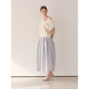 23SS Nylon volume skirt_grey