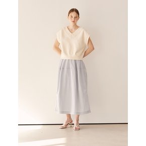 23SS Nylon volume skirt_grey