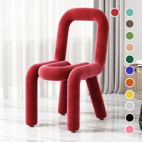 [리벨리] 폭신한 1인용 벨벳 감성 인테리어 볼드라인 의자(12color)