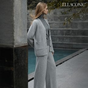 [런칭가89,000원→2만원 ↓] 엘라코닉 ITALY얀  캐시울 혼방 니트 팬츠