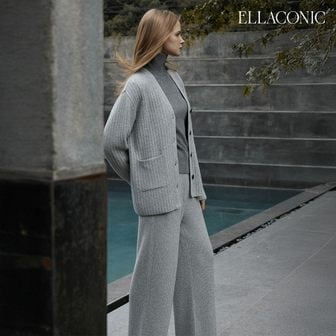 ELLACONIC [미리주문10할인] 엘라코닉 ITALY 캐시울 니트 팬츠 (25FW)