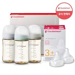 모유실감 3세대 모먼트 트리플팩 240ml+젖꼭지2입x1개(M)