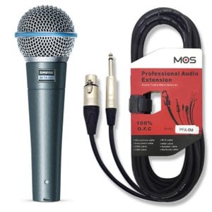 SHURE BETA58A 버스킹 보컬 유선마이크 PFX-5M 케이블