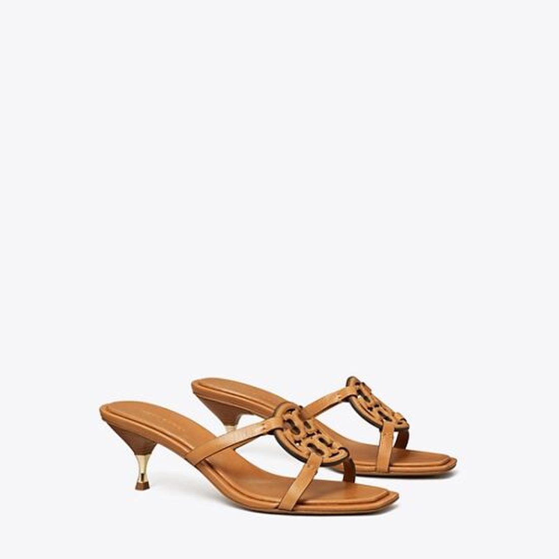 [23SS][토리버치 공식] Geo Bombe Miller Low Heel Sandal 55Mm Caramel Corn