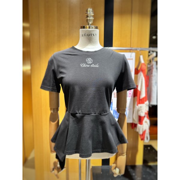 [시흥점] 여성 언발 밑단 라운드 티셔츠 (ES2JT300)