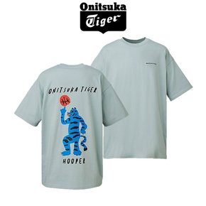 오니츠카타이거 남녀공용 오버사이즈 그래픽 반팔 티셔츠 라이트 그레이 2183B533.020