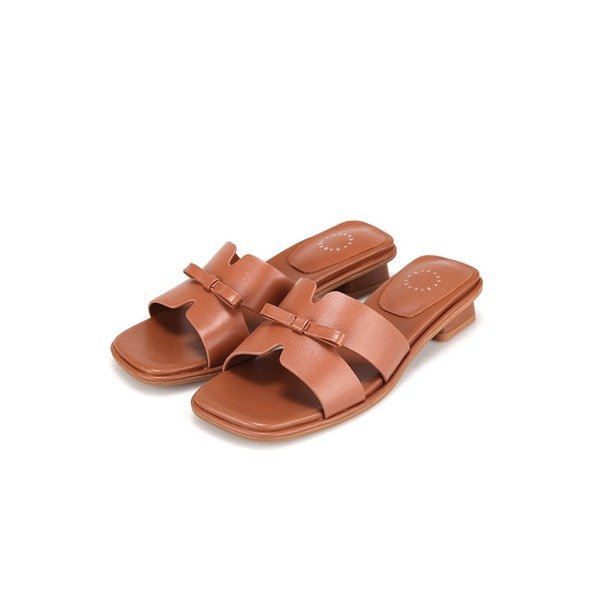 [파주점] 양가죽 리본 여성플랫샌들 2CM (BBH361)