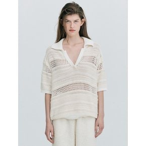 Crochet Knit Top_Cream