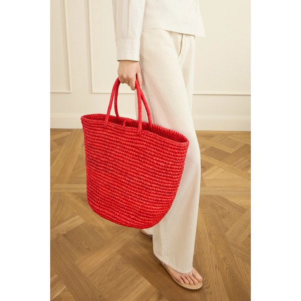 라지 스트로 토트백 레드 46376663163043969