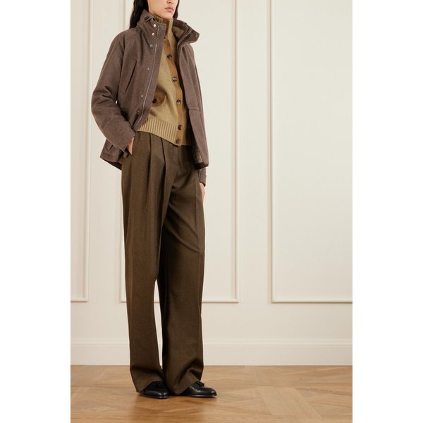 파크스빌 스웨이드 트림 캐시미어 가디건 46376663162922663