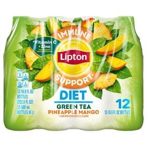 [해외직구] Lipton 립톤 디아이이티 파인애플 망고 그린티 음료 보틀 500ml 12입