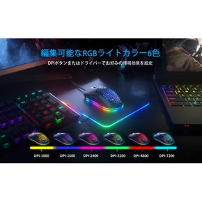 Varbmt V306 70g PC 7200 DPI LED RGB USB 7 PC, 윈도우 10, 8, 7, 비스타, XP, 맥 솔리누