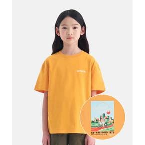 [본사]백그래픽 반팔티셔츠 (오렌지) OD262ISS06_ORG