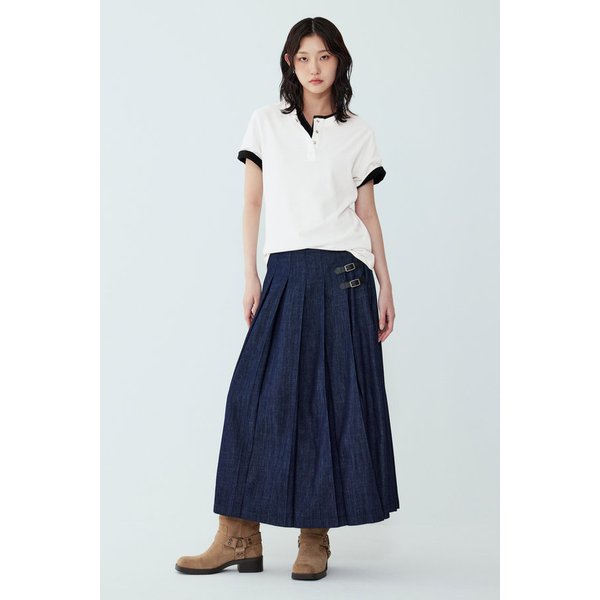 데님 플리츠 스커트 91F5362872055
