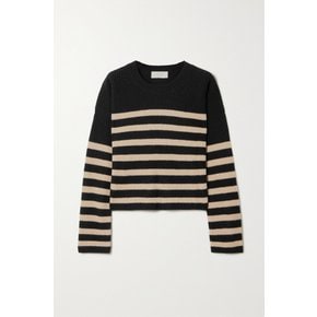 Mini Toujours Striped Cashmere Sweater 블랙