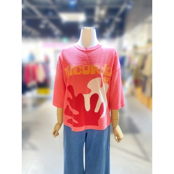 [여주점] 레터링 컬러 블록 니트 (BAKP51531)