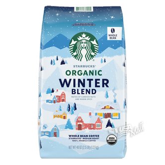  스타벅스 유기농 윈터블랜드 홀빈 원두커피 미디엄로스팅 1.13kg STARBUCKS WHOLE BEAN COFFEE