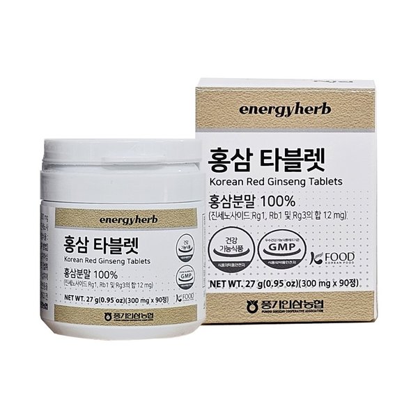 [풍기인삼농협] 에너지허브  홍삼타블렛 27g