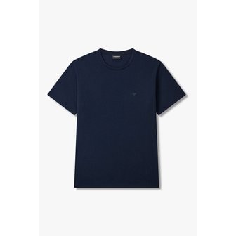 EMPORIO ARMANI 남성 이글 자수 로고 라운지 티셔츠 0815334004000