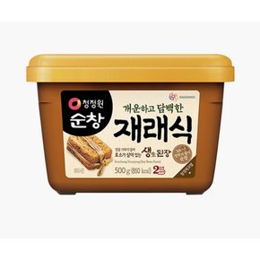 순창 재래식 생 된장 500g(사각)