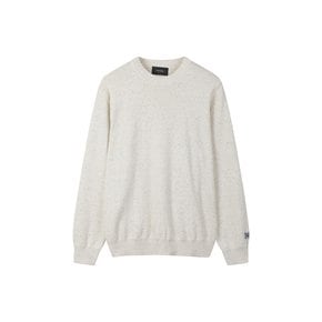 [black label] ivory nep yarn crewneck sweater_CLWAM24113IVX