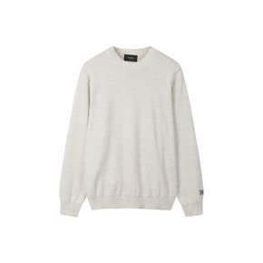 [black label] ivory nep yarn crewneck sweater_CLWAM24113IVX